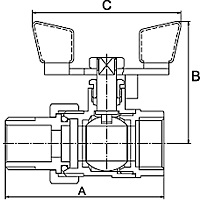 Купить Кран шаровый с американкой PF TREND 