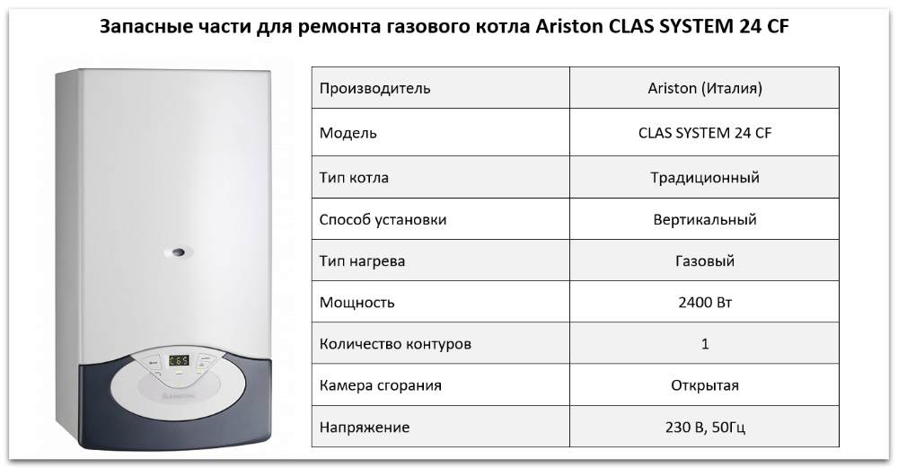 Купить запчасти Ariston CLAS SYSTEM 24 CF в Астрахани
