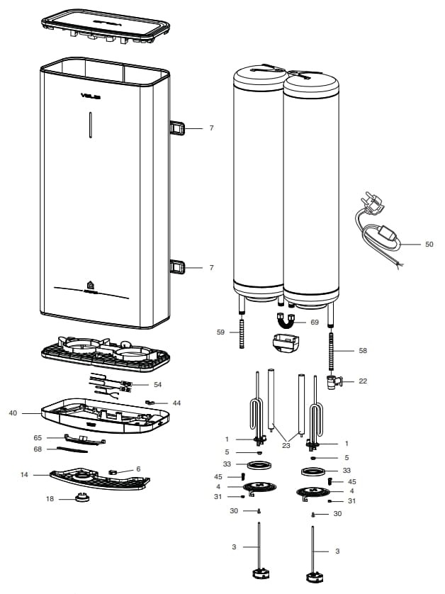 Запчасти Ariston VELIS TECH R ABS 100 купить в Астрахани