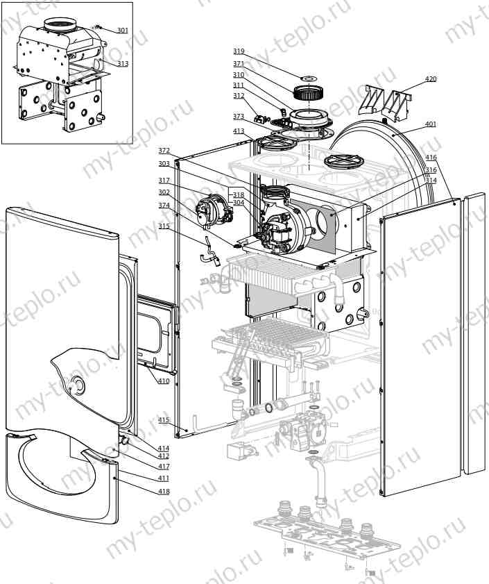Запчасти Ariston GENUS EVO 32 FF купить в Астрахани