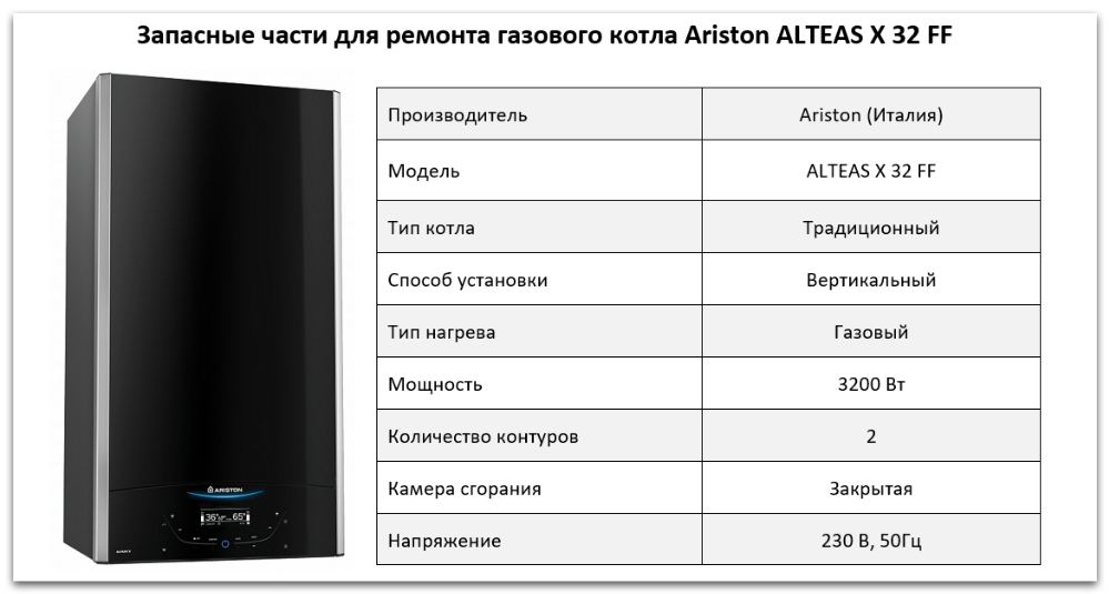 Купить запчасти Ariston ALTEAS X 32 FF в Астрахани