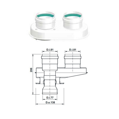 Адаптер для котла FERROLI Fortuna любой мощности, комплект (ADAPTfortuna)